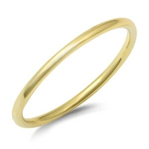 Gold-Plated Sterling Silver Stacking Band – Classic & Minimalist